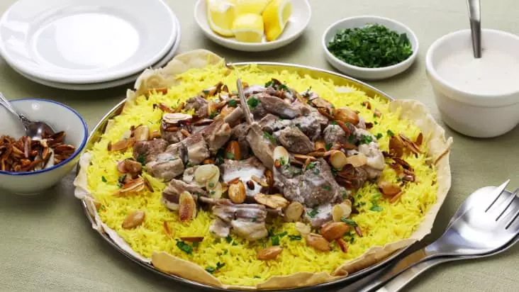 Jordanian mansaf recipe and nutritional advice